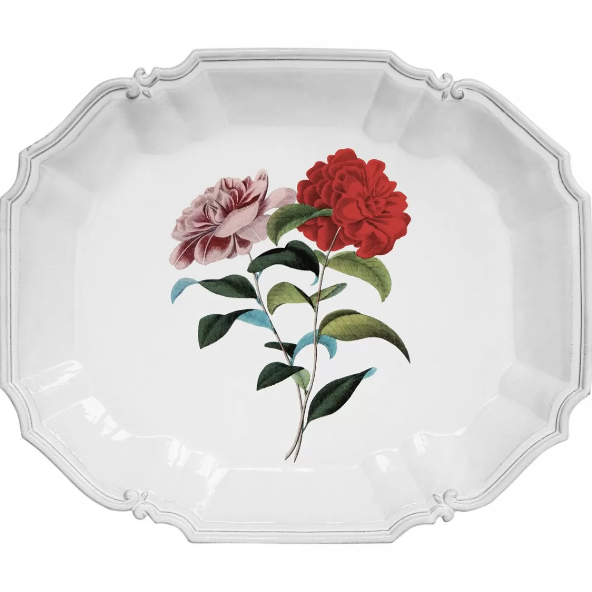 Astier de Villatte Plats, Saladiers & Coupes>Plat Fleur Stuttgart