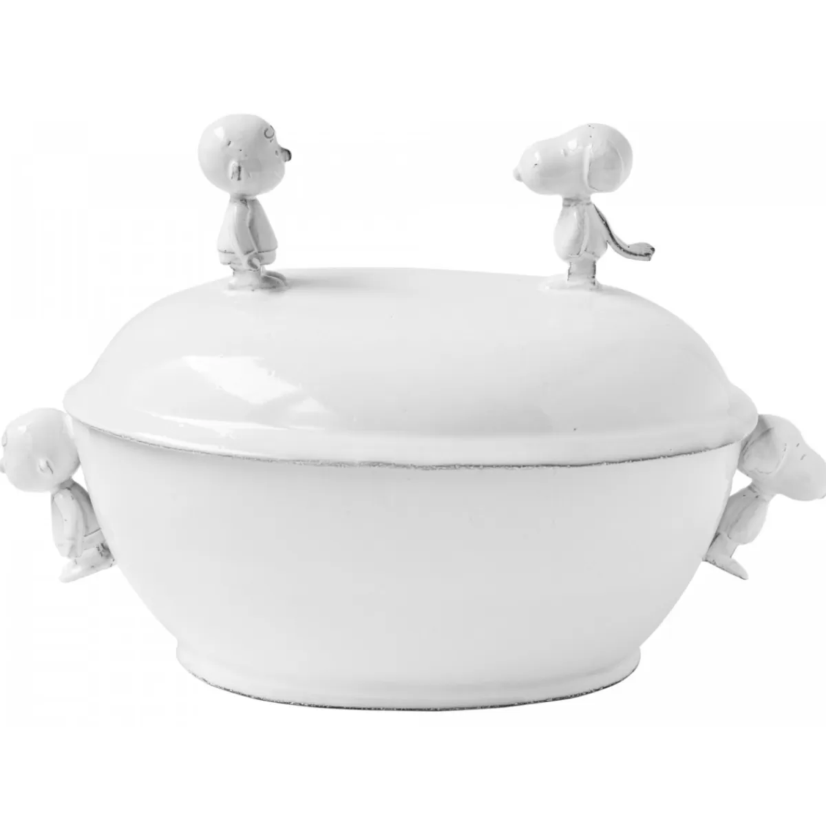 Astier de Villatte Plats, Saladiers & Coupes>Soupiere Avec Snoopy Et Charlie Brown